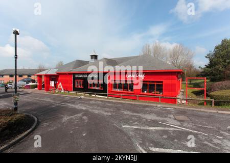 Little Chef, A5 / A49 Roundabout, Bayston Hill Services, Shrewsbury, SY3 0DA Banque D'Images