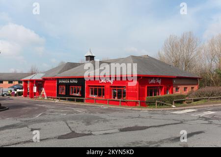 Little Chef, A5 / A49 Roundabout, Bayston Hill Services, Shrewsbury, SY3 0DA Banque D'Images