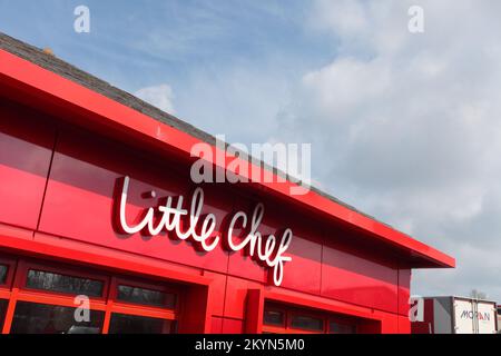 Little Chef, A5 / A49 Roundabout, Bayston Hill Services, Shrewsbury, SY3 0DA Banque D'Images