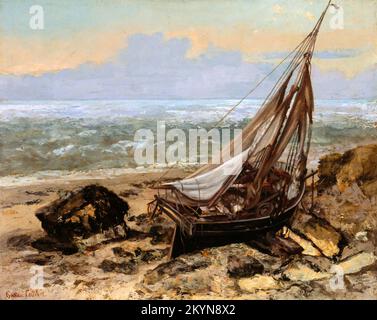 Le bateau de pêche de Gustave Courbet (1819-1877), huile sur toile, 1865 Banque D'Images