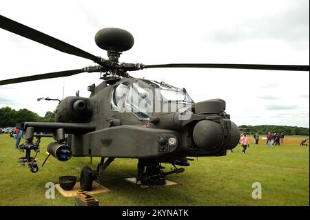 Hélicoptère Apache exposé au Cosford Air Show, 2015. Banque D'Images