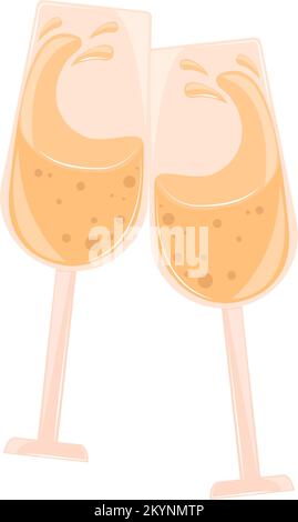 célébration des boissons au champagne Illustration de Vecteur