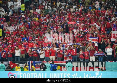 Doha, Al Khor, Qatar, Qatar. 1st décembre 2022. AL KHOR, QATAR - DÉCEMBRE 1 : supporter du Costa Rica avant la coupe du monde de la FIFA, Qatar 2022 groupe E match entre le Costa Rica et l'Allemagne au stade Al Bayt sur 1 décembre 2022 à Doha, Qatar. (Credit image: © Florencia Tan Jun/PX Imagens via ZUMA Press Wire) Banque D'Images