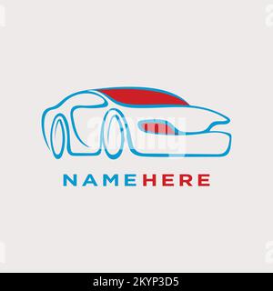 Icône du logo Auto Luxury sur fond gris Illustration de Vecteur
