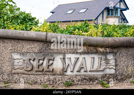 Voir Wall - Tern Project, Morecambe, Lancashire, Royaume-Uni Banque D'Images