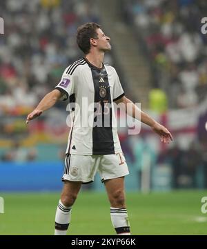 1 décembre 2022, stade Al Bayt, Doha, QAT, Coupe du monde FIFA 2022, Groupe E, Costa Rica contre Allemagne, dans la photo le futur de l'Allemagne Thomas Mueller Banque D'Images