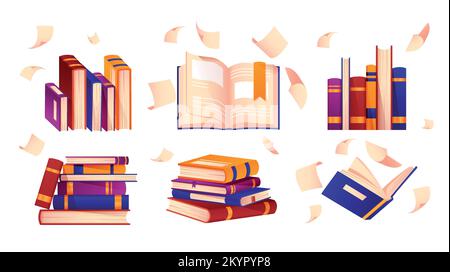 Jeu de livres de gradient Illustration de Vecteur