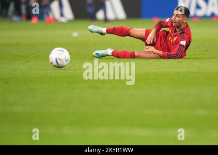 Ferran Torres d'Espagne lors du match de la coupe du monde de la FIFA, Qatar 2022, Groupe E, entre le Japon et l'Espagne, a joué au stade international de Khalifa le 1 décembre 2022 à Doha, Qatar. (Photo de Bagu Blanco / PRESSIN) Banque D'Images