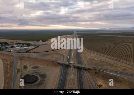 Panorama de l'autoroute 5 en Californie centrale Banque D'Images