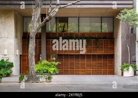 Architecture urbaine contemporaine dans le riche quartier Polanco de Mexico Banque D'Images