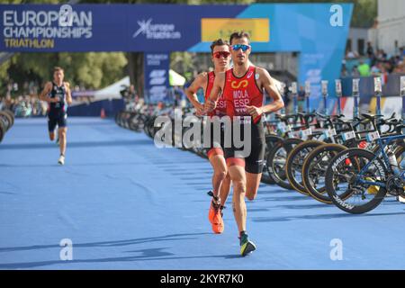 Mario Mola (Espagne). Triathlon hommes. Championnats d'Europe Munich 2022 Banque D'Images