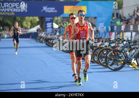 Mario Mola (Espagne). Triathlon hommes. Championnats d'Europe Munich 2022 Banque D'Images