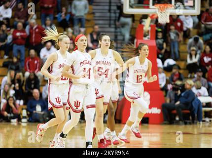 Bloomington, États-Unis. 01st décembre 2022. L'Université de l'Indiana joue contre la Caroline du Nord lors d'un match de basket-ball féminin NCAA au Simon Skjodt Assembly Hall de Bloomington. UI bat Caroline du Nord 87-63. (Photo de Jeremy Hogan/SOPA Images/Sipa USA) crédit: SIPA USA/Alay Live News Banque D'Images