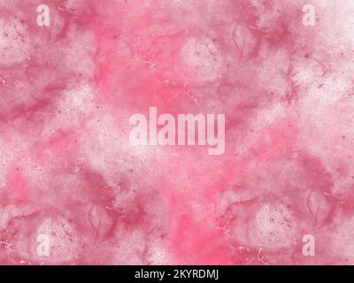 Illustration numérique dans un style d'art fluide en couleur de l'année 2023 viva magenta. Mélange abstrait de peintures liquides colorées Banque D'Images