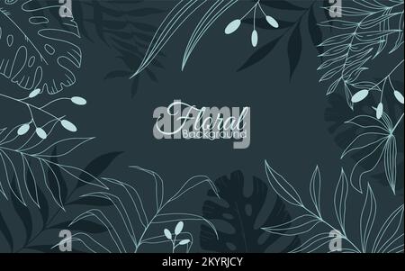 fond floral de feuilles tropicales en vecteur et illustration Illustration de Vecteur