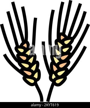 illustration vectorielle d'icône de couleur saine plante semolina Illustration de Vecteur