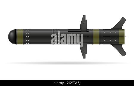 illustration vectorielle du système de missile portable isolée sur fond blanc Illustration de Vecteur