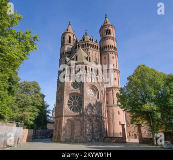 Westseite, rue Kaiserdom Peter zu Worms, Worms, Rheinland-Pfalz, Allemagne Banque D'Images