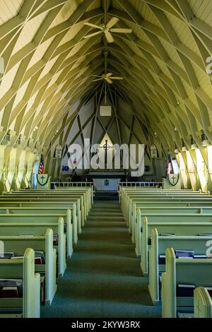 Église épiscopale Saint-Michel et tous les Anges, Periwinkle Way, Sanibel, Floride Banque D'Images