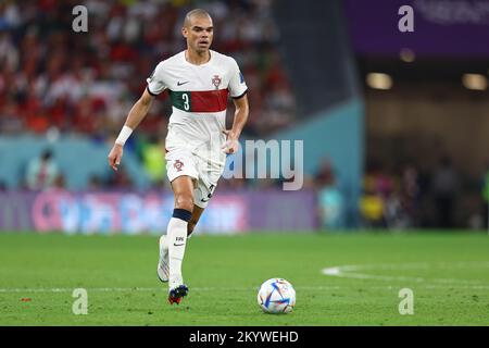 Pepe lors de la coupe du monde de la FIFA Qatar 2022 Group H match entre la République de Corée et le Portugal au stade de la ville d'éducation sur 02 décembre 2022 à Al Rayyan, Qatar. (Photo de Pawel Andrachiewicz/PressFocus/Sipa USA) Banque D'Images