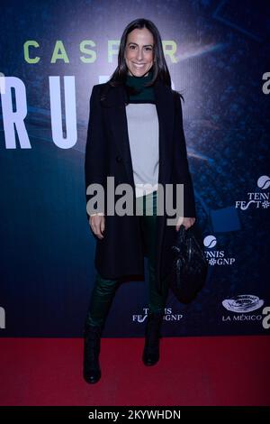 Mexico, Mexique. 01st décembre 2022. 1 décembre 2022, Mexico, Mexique: Paulina Mercado assiste au tapis rouge de la Fest de tennis Rafael Nadal V. Casper Ruud au taureau de la Mexico. Sur 1 décembre 2022 à Mexico, Mexique. (Photo de Jorge Gonzalez/ Groupe Eyepix/Sipa USA) crédit: SIPA USA/Alay Live News Banque D'Images