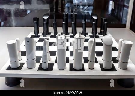 Jeu d'échecs italien de rosin. Jeux d'échecs d'Italie. Pièces d'échecs. Figure d'échecs.Italie Banque D'Images