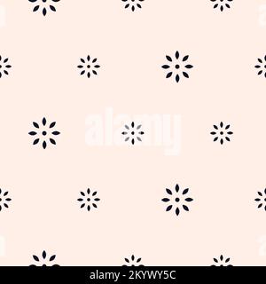 Motif vectoriel sans coutures flocons de neige simples pour l'hiver. Texture monochrome. Illustration de Vecteur