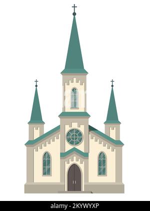 Église catholique traditionnelle. Illustration vectorielle. Illustration de Vecteur