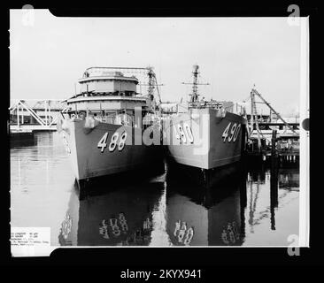 AM-488 et 491 et 492 , navires, navires, bateaux, Histoire navale, Marine Banque D'Images