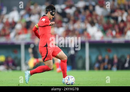 Doha, Qatar. 02nd décembre 2022. Fils de Corée du Sud lors de la coupe du monde de la FIFA, Qatar 2022 Group H match entre la Corée du Sud et le Portugal à Stadium Education City à Doha, Qatar. 2 décembre. Credit: Brésil photo Press/Alamy Live News Banque D'Images