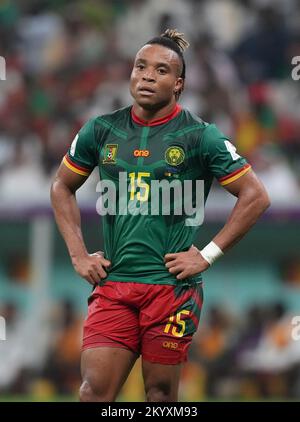 Pierre Kunde au Cameroun lors du match G de la coupe du monde de la FIFA au stade Lusail à Lusail, Qatar. Date de la photo: Vendredi 2 décembre 2022. Banque D'Images