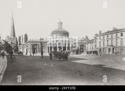 Photographie d'époque - 1902 - Corn Exchange, Bridgwater, Somerset Banque D'Images