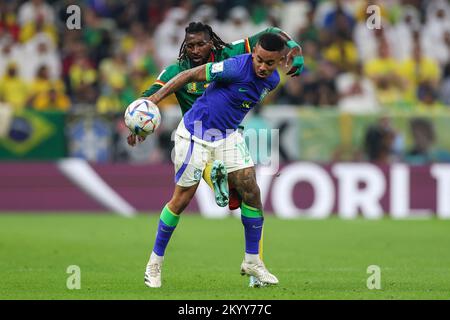 Lusail, Catar. 02nd décembre 2022. Gabriel Jésus lors d'un match entre le Cameroun et le Brésil, valable pour la phase de groupe de la coupe du monde, qui s'est tenue au stade national de Lusail à Lusail, au Qatar. Crédit: Richard Callis/FotoArena/Alamy Live News Banque D'Images