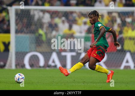 Lusail, Catar. 02nd décembre 2022. Christopher Wooh lors d'un match entre le Cameroun et le Brésil, valable pour la phase de groupe de la coupe du monde, qui s'est tenue au stade national de Lusail à Lusail, au Qatar. Crédit: Richard Callis/FotoArena/Alamy Live News Banque D'Images