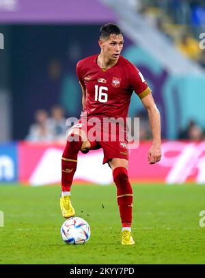 Sasa Lukic de Serbie lors du match G de la coupe du monde de la FIFA au stade 974 à Doha, au Qatar. Date de la photo: Vendredi 2 décembre 2022. Banque D'Images