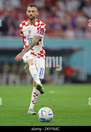 1st décembre 2022 ; stade Ahmed bin Ali, Al Rayyan, Qatar ; coupe du monde de football de la FIFA, Croatie contre Belgique ; Marcelo Brozovic de Croatie Banque D'Images