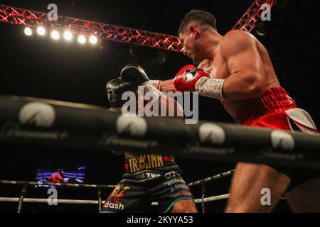 Newcastle, Royaume-Uni. 02nd décembre 2022. Josh Kelly bat Troy Williamson lors du championnat britannique Super-Welterweight: Troy Williamson vs Josh Kelly à Utilita Arena, Newcastle upon Tyne, Royaume-Uni, 2nd décembre 2022 ( Credit: DaN Cooke/Alay Live News Banque D'Images