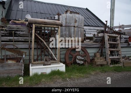 Nyksund est un petit village de pêcheurs pittoresque situé sur l'île de Langøya, dans l'archipel de Vesterålen, dans le comté de Nordland, en Norvège Banque D'Images