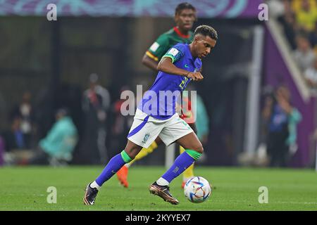 Stade emblématique de Lusail, Lusail, Qatar. 2nd décembre 2022. Coupe du monde de football de la FIFA, Cameroun contre Brésil ; Rodrygo du Brésil, Credit: Action plus Sports/Alamy Live News Banque D'Images