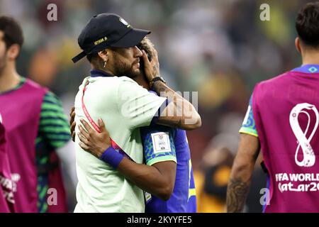 Qatar. 02nd décembre 2022. Ville de LUSAIL - Neymar du Brésil lors de la coupe du monde de la FIFA, Qatar 2022, match du groupe G entre le Cameroun et le Brésil au stade Lusail sur 2 décembre 2022 à Lusail, Qatar. AP | Dutch Height | MAURICE DE PIERRE crédit: ANP/Alay Live News Banque D'Images