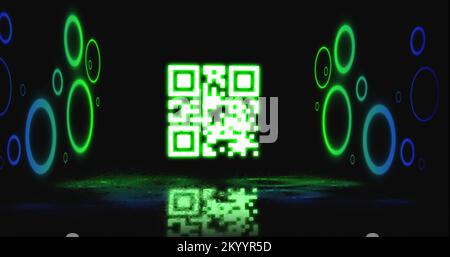 Illustration du code QR blanc clignotant Banque D'Images