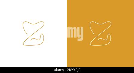 Simple et moderne lettre Z initiales dentiste logo design Illustration de Vecteur