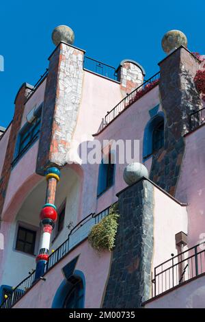 Citadelle verte, Maison Hundertwasser, architecte Friedensreich Hundertwasser, Magdebourg, Saxe-Anhalt, Allemagne, Europe Banque D'Images