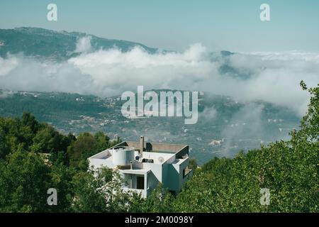 Au-dessus des nuages dans le Mont Liban Banque D'Images