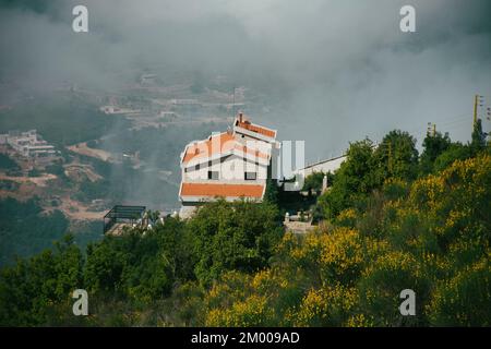 Au-dessus des nuages dans le Mont Liban Banque D'Images