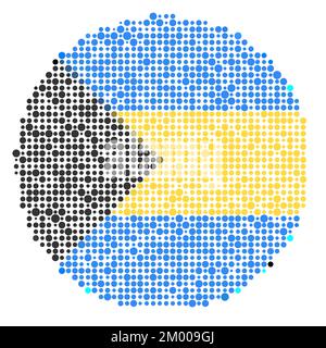 Illustration de motif génératif Pixelated avec silhouette de carte des Bahamas Illustration de Vecteur