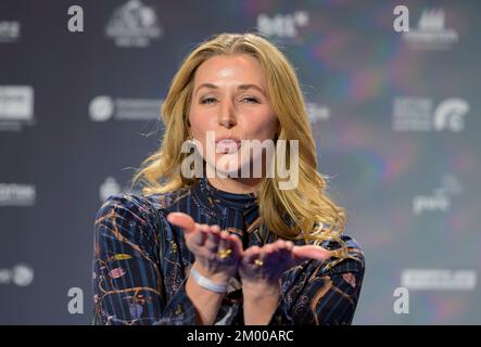 Andrea GERHARD, actrice, présentation du Prix de développement durable allemand sur 2 décembre 2022 à Düsseldorf/Allemagne. Banque D'Images