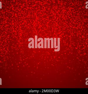 Fond de noël superposé pour les chutes de neige. Flocons de neige subtils et étoiles sur fond rouge de noël. Couche de neige festive. Vecteur carré illust Illustration de Vecteur