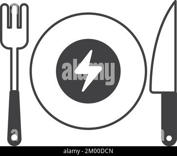 illustration de la consommation électrique dans un style minimal isolé en arrière-plan Illustration de Vecteur