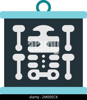 Illustration des rayons X et des os dans un style minimal isolé sur l'arrière-plan Illustration de Vecteur